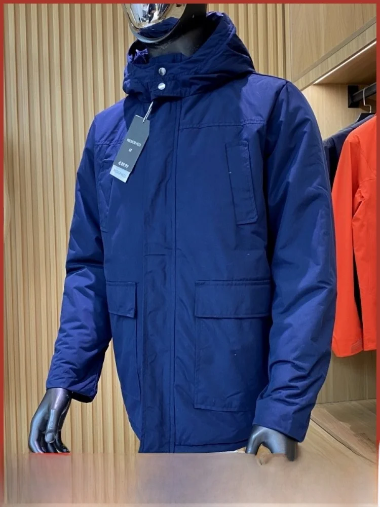 

Men's Winter Outdoor Casual Hooded Cotton Jaet Windproof Water-resistant Polyester Filling Long Sve Regular Fit Coat