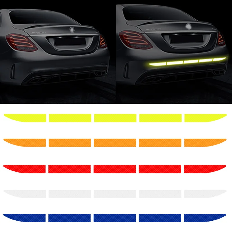 90cm Car Trunk Reflective Sticker Warning Safety Tape Anti Collision Warning Stickers Night Safety Driving Car Decor Accessories