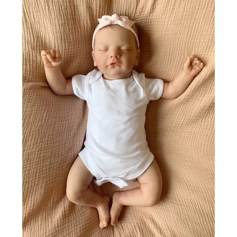 

Кукла-реборн Сэм, 49 см, готовая, раскрашенная, с реалистичной мягкой 3D-кожей ручной работы и видимыми венами, арт-кукла