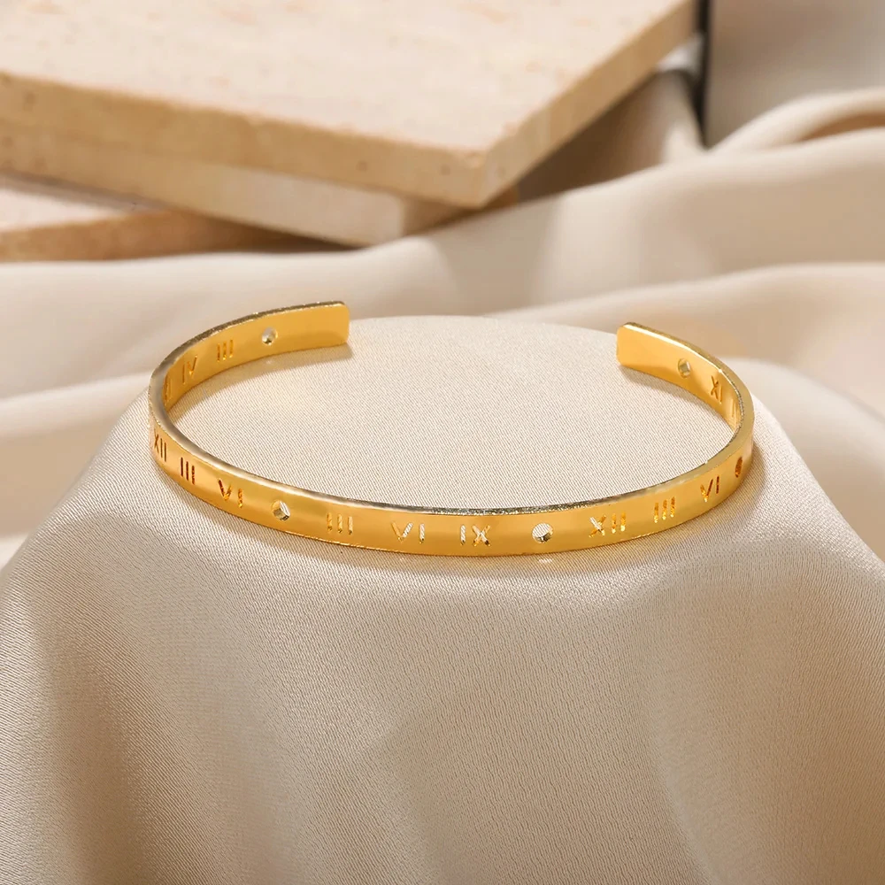 Prachtige klassieke bump patroon opening armbanden armband voor vrouwen manchet armband goud kleur roestvrij staal hand ornament cadeau