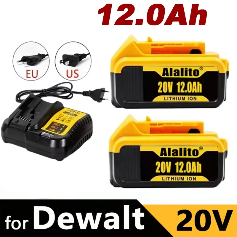 Nova bateria de íon-lítio genuína 18v/20 volts max 12000mah dcb200 para dewalt dcb205 dcb201 dcb203 baterias de ferramentas elétricas