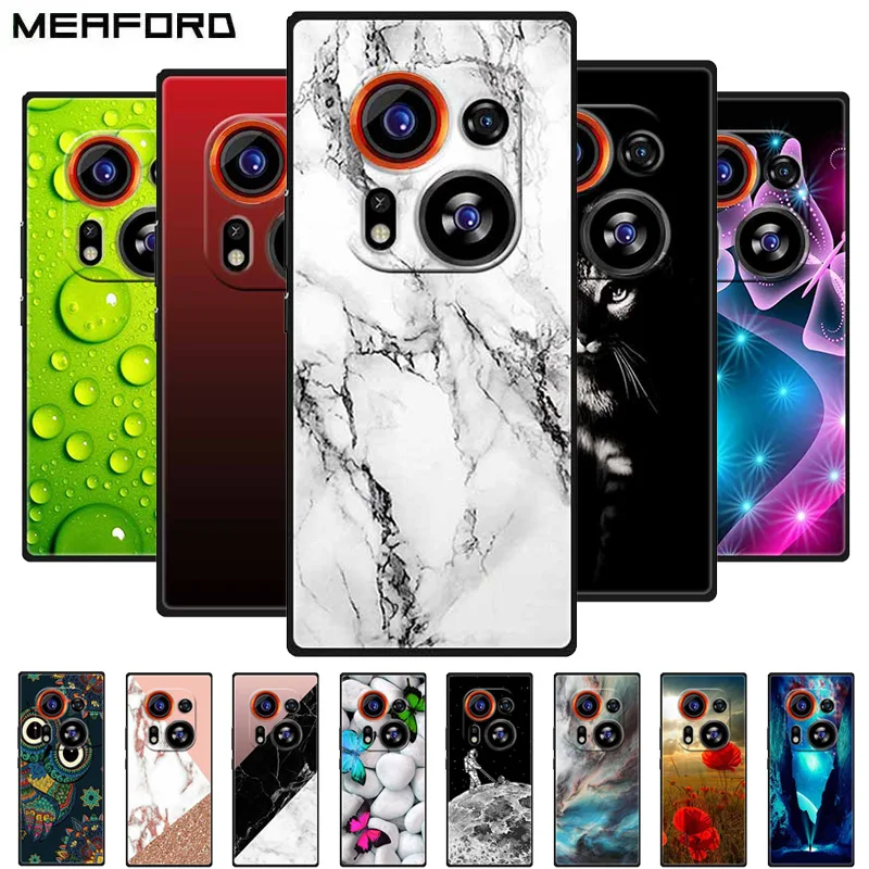 For Tecno Phantom X2 Case PhantomX2 Pro TPU Wolf Cat Silicone Bumper Cover for Tecno Phantom X2 Pro X2Pro Phone Case Soft Cover