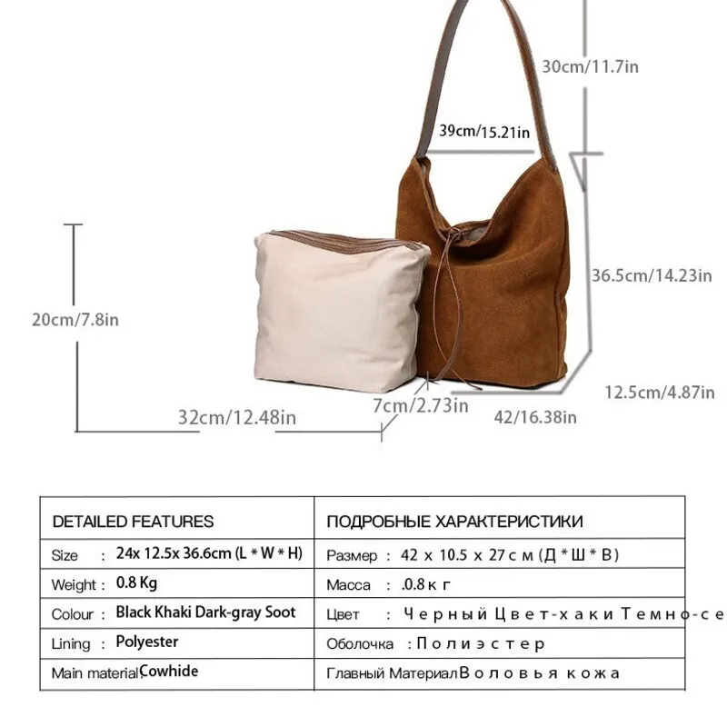 Tote For Women New Bucket Casual Lazy Style Women's Solid Color Simple Casual Commuter Retro Handbags Top-handle Bags Bag Female