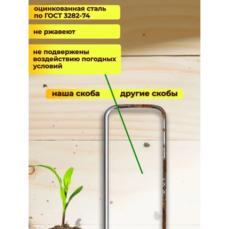 NEW HOT In Stock-Garden Holders 150Mm Urea-Based Garden Staples 100 Pcs For Geotextiles And Plant Support