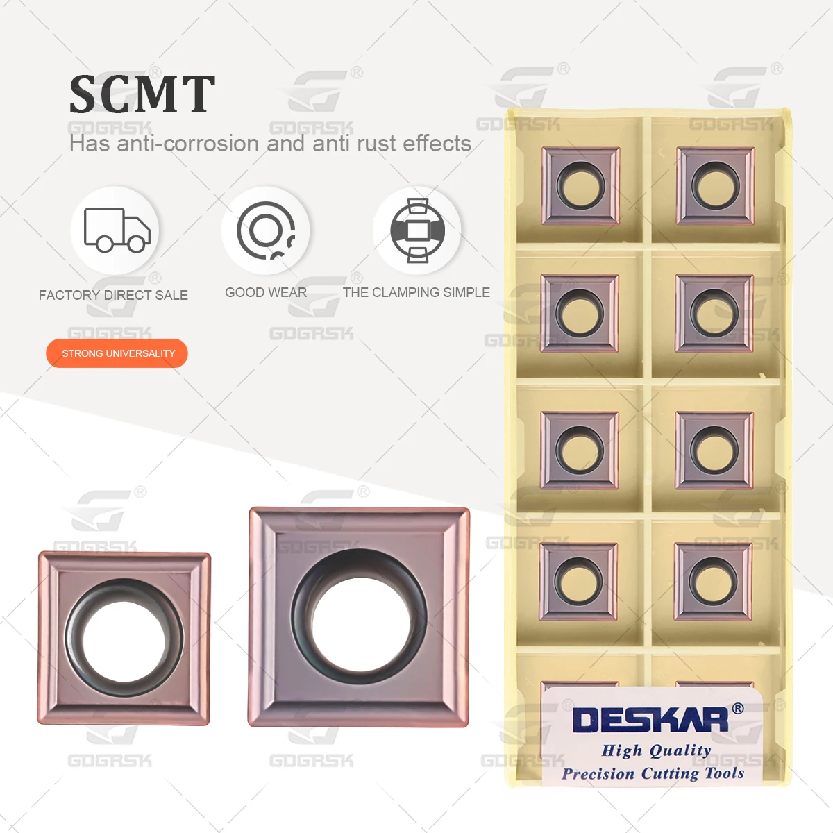 DESKAR SCMT09T304-24 LF6018 SCMT 120404 -24 LF6018 أدوات الطحن كربيد إدراج جودة أدوات تحول CNC قطع الفولاذ المقاوم للصدأ