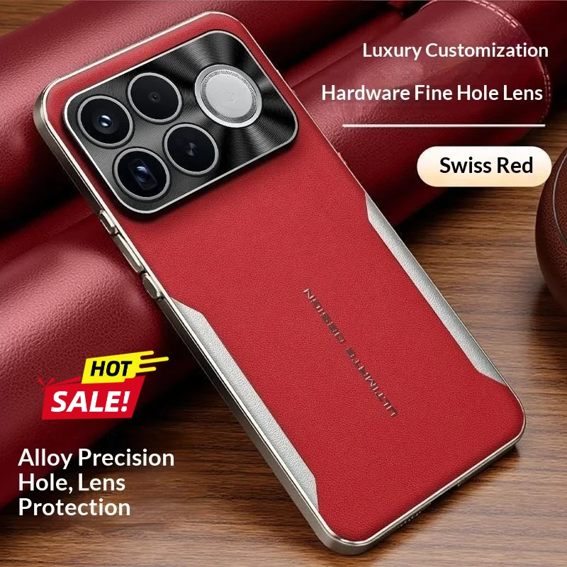 

Eco-Friendly phone case For XiaoMi POCO F8 Ultra F8 Pro New Electroplated Vegan Leather PC mobile Cover Shockproof Bumper Funda