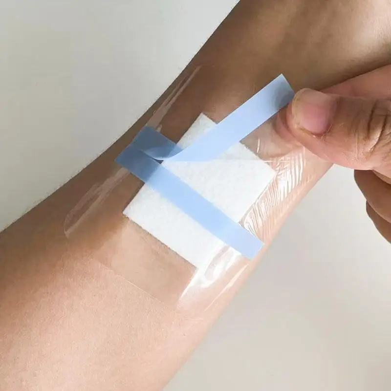 50 Stück wasserdichte Wundverband-Pflaster ohne Rückstände mit transparenter Fixierfolie – Detail 3