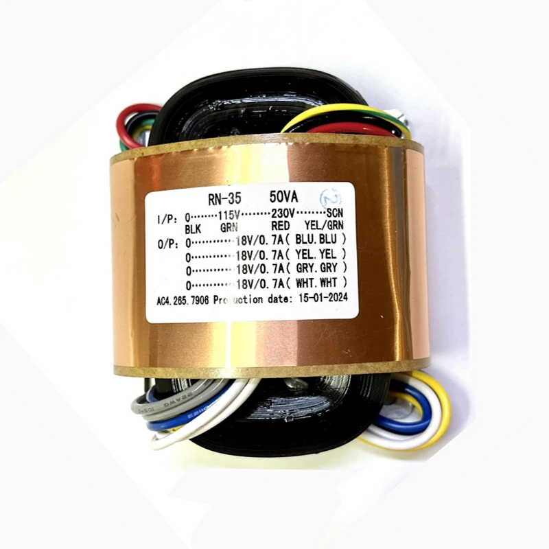 Силовой трансформатор BAHOD 50 Вт R-типа для предусилителя, декодера ЦАП, усилителя, аудиоаксессуары