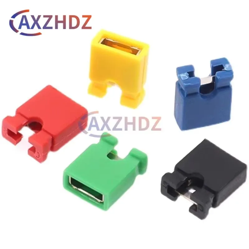 

100PCS Pin Header Jumper Blocks Connector Hard Disk Drive CD/DVD Drive Motherboard Expansion Card Black White Red For 2.54MM