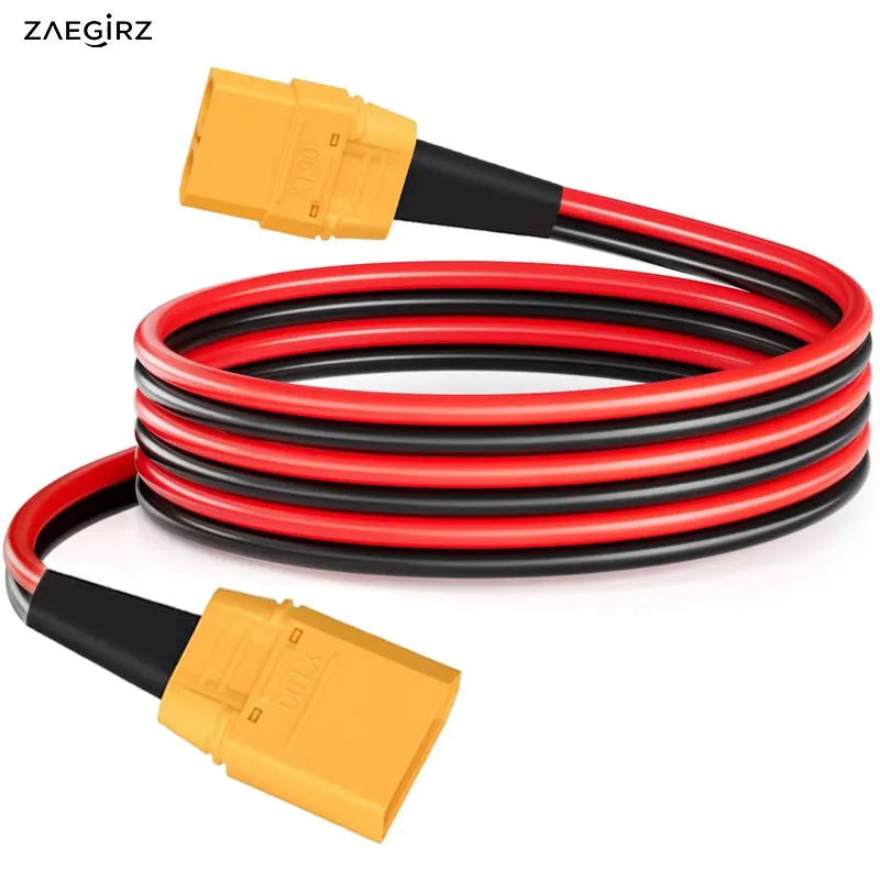 12AWG 1.5m/5FT XT90 Male to XT90 Female Extension Cable for Bluetti AC200 Aferiy P210 Solarplay Q2501 Portable Power Stations.