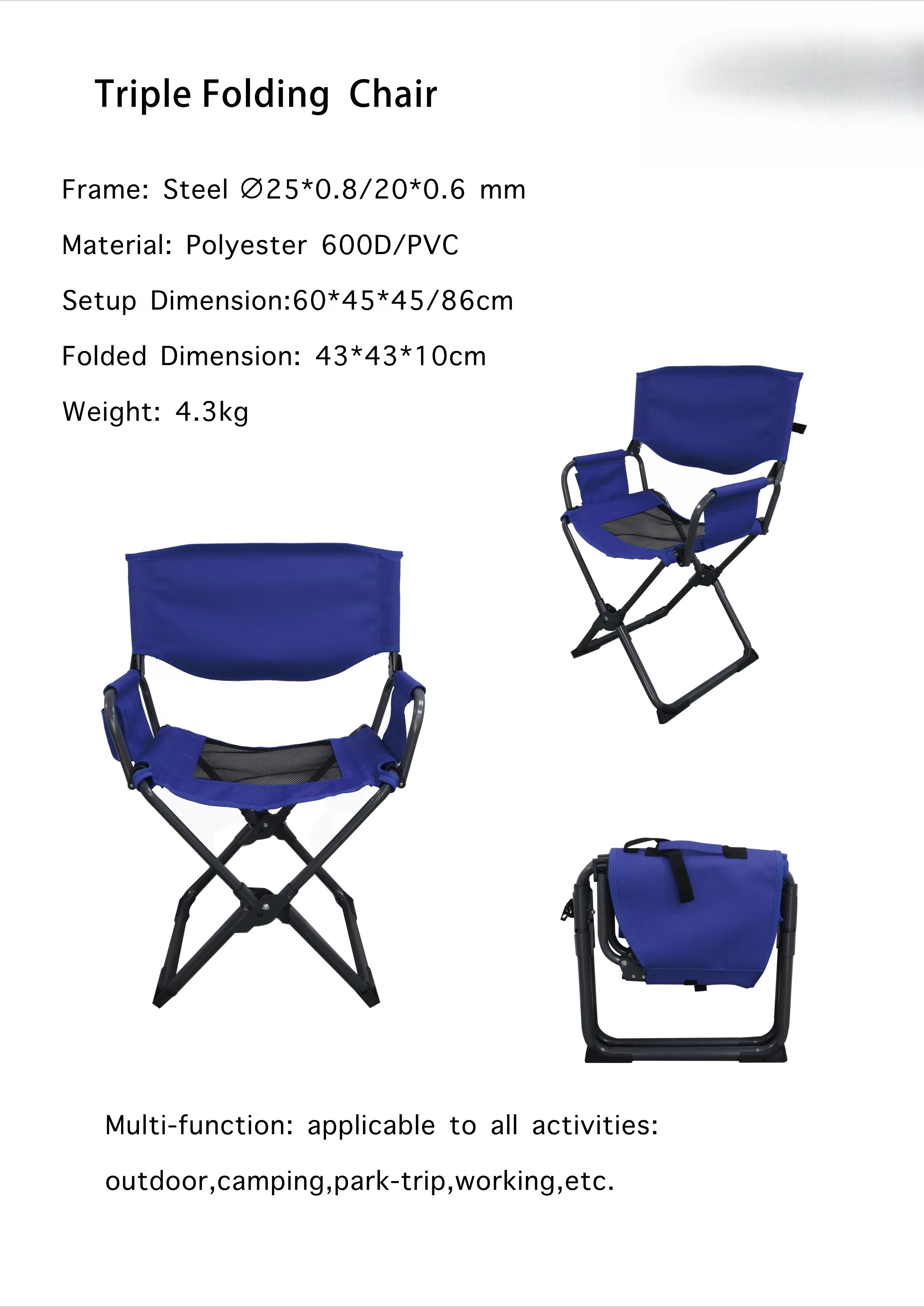 High Quality Customized  outdoors  Chair  Easy Folding Design Director Chair For Beach Outdoor  Camp Use