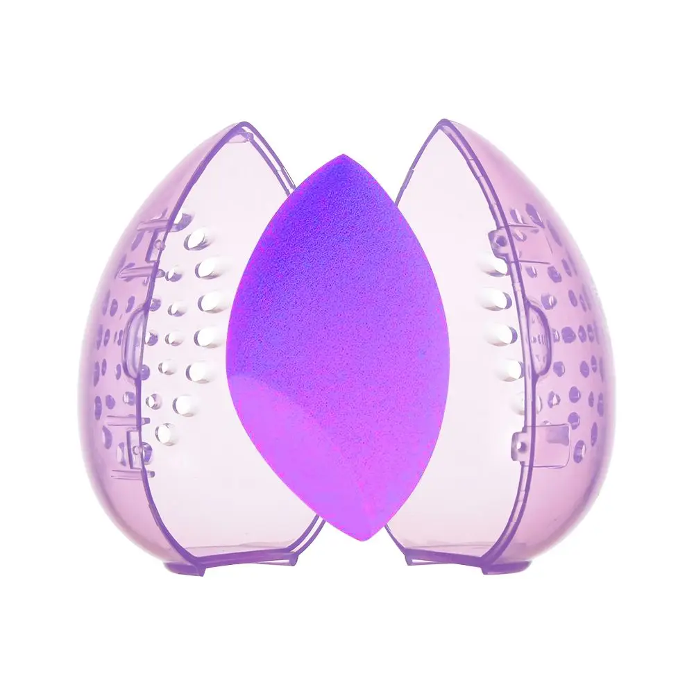 Pudełko w kształcie jajka, odporne na pleśń, etui do przechowywania akcesoriów do makijażu, stojak do suszenia gąbeczek do makijażu, puder, puszki do makijażu.