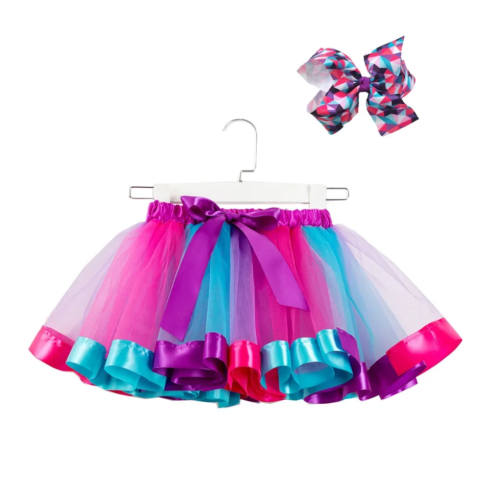 Toddler Girls Tutu Skirt Baby Girl Skirts Pettiskirt Dance Rainbow Tulle Kids Princess Skirt Colorful Children Girls Tutu Skirts