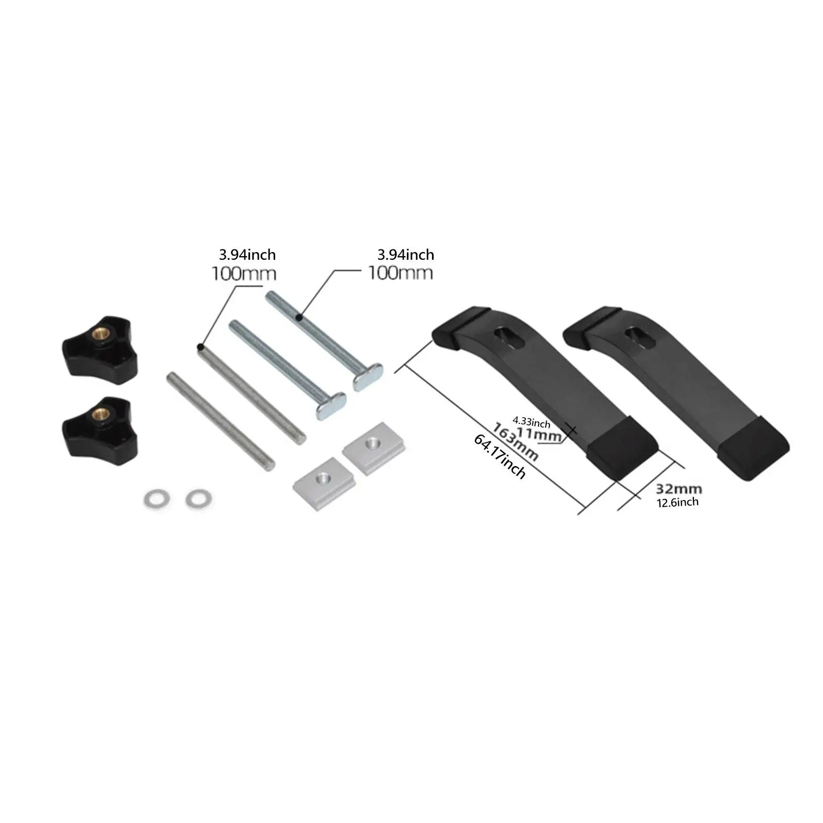 Pinces de maintien en T pour scies à table, gadgets de travail de calcul, perceuses, 2x