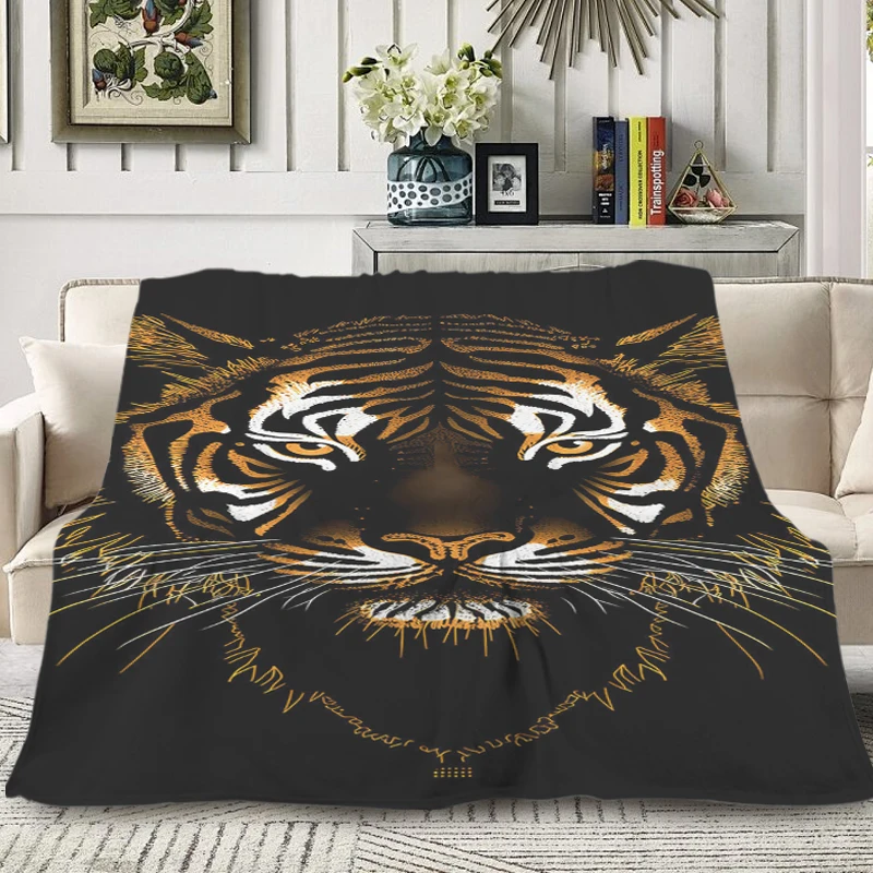 Knee Blanket Tiger Sofa Winter Fluffy Soft Blankets Microfiber Bedding King Size Blanket Warm Bed Fleece Camping Custom Nap Home