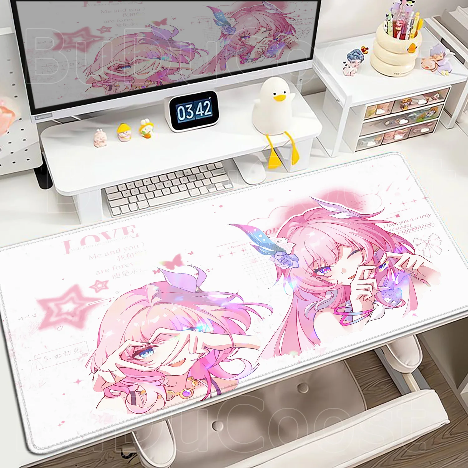Logo Honkai Star Rail Cyrene Mouse Pad Computer Laptop Mouse Pad Office Large Gaming Mousepad Rubber Bottom Non-Slip HD Desk Mat