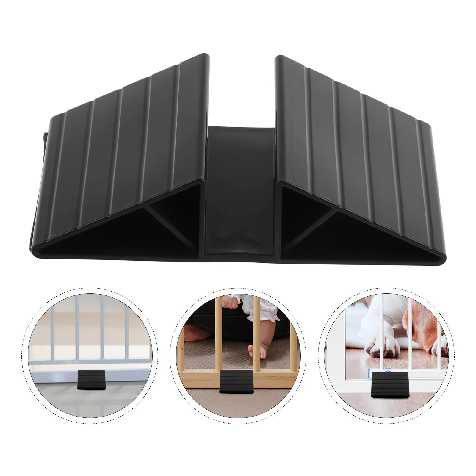 

Комплект из 4 опорных ножек для вольеры/забора для животных, треугольное усиление основания, стабилизатор для отдельно стоящих панелей, черный, напольный