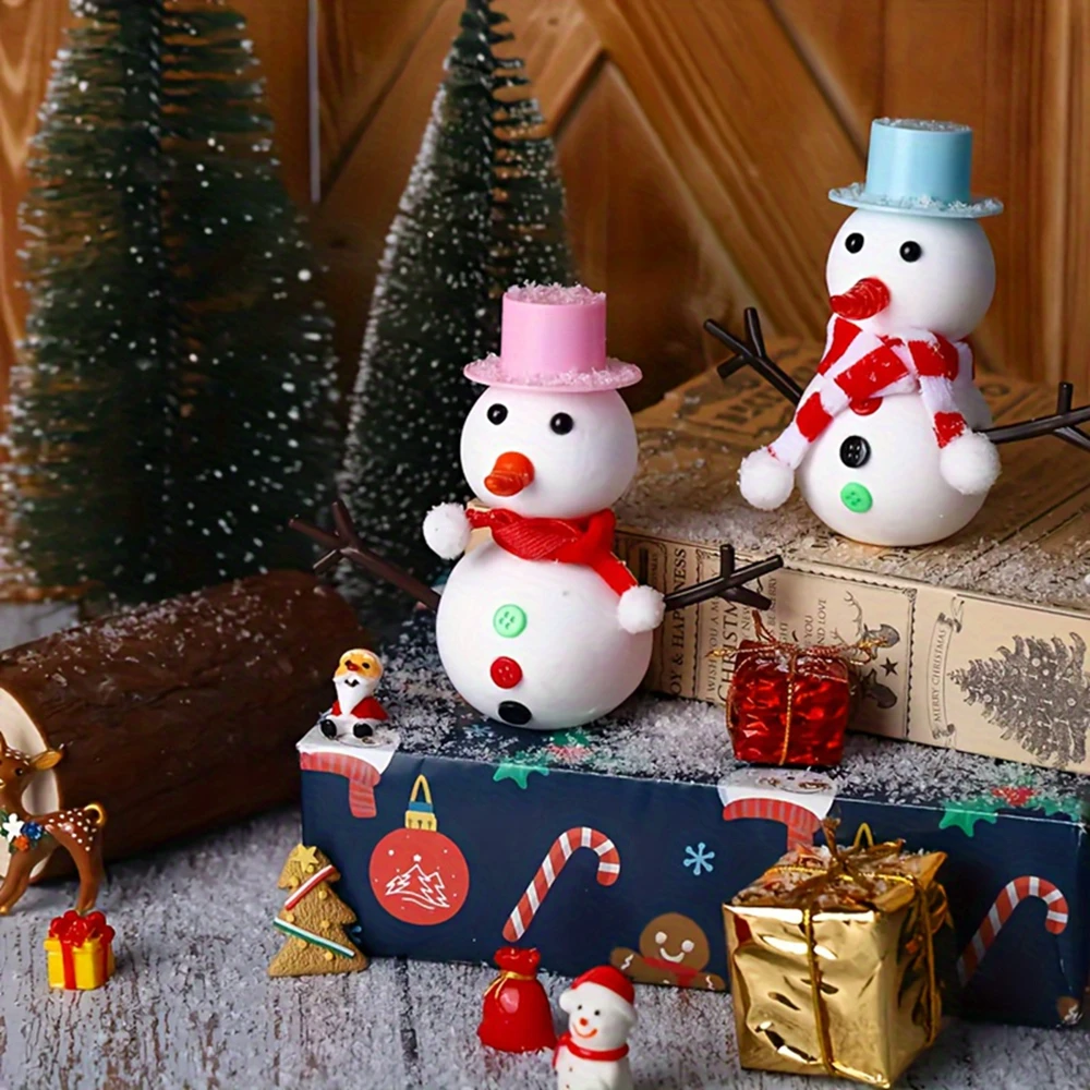 

3 Set DIY Snowman Kit for Kids - Christmas Stocking Stuffers Modeling Clay Snowman Crafts Educational Fun Holiday Activity