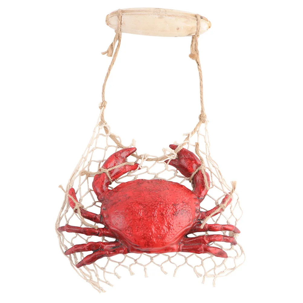 Premium Resin Crab Ornament Wall Decor for Living Room Kitchen Bar Seafood Theme Decorative Sculpture Lightweight Realistic