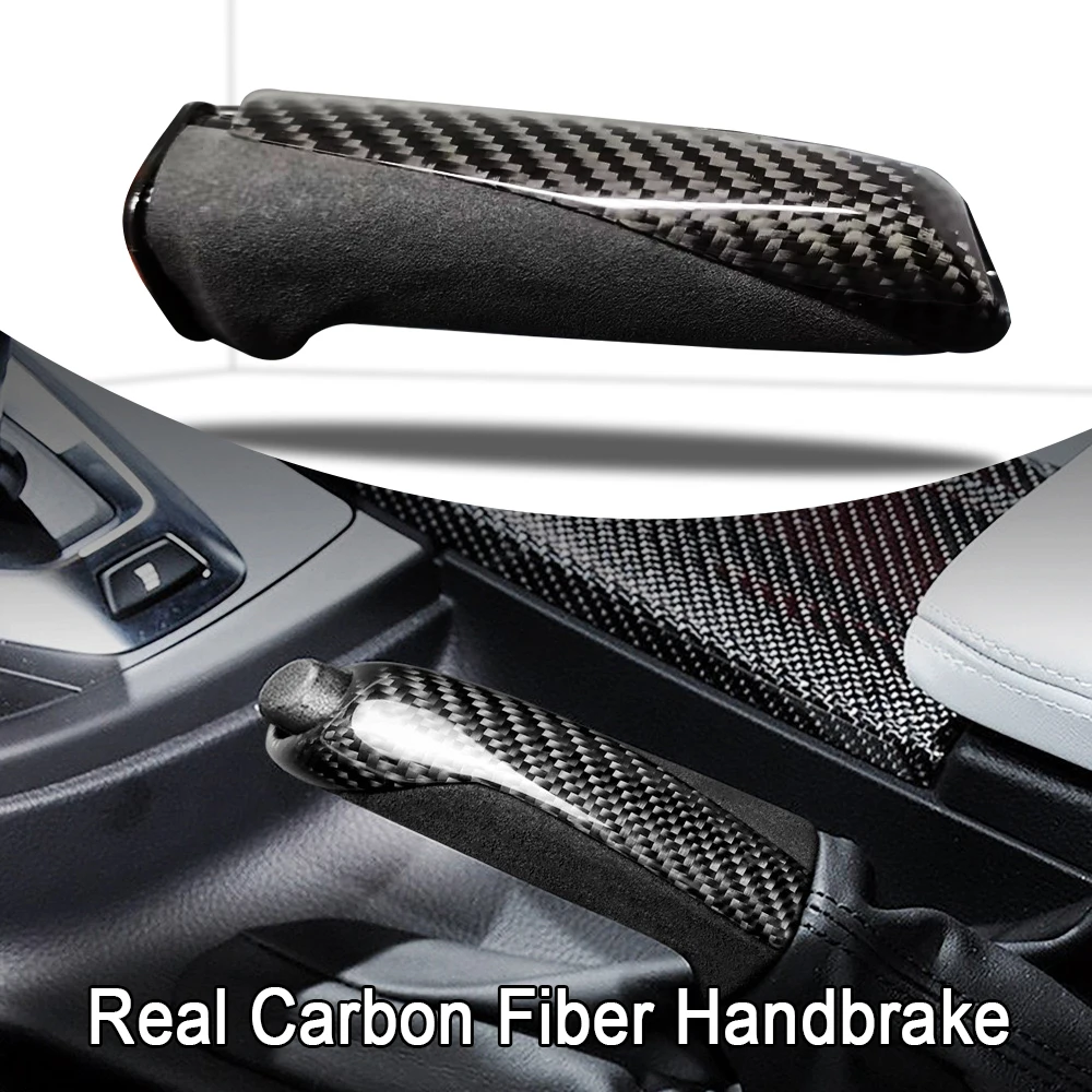 New Handbrake Grips Cover Trim For BMW E60 E90 E91 E92 E93 E86 E87 F20 F30 F31 F32 F61 F80 F82 Universal Carbon fiber Accessorie