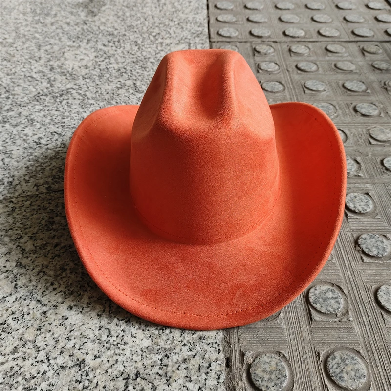 Suede Cowboy Hat Men Women autumn winter double concave new Western Cowboy Hat Solid Retro Hat Wholesale sombrero vaquero mujer