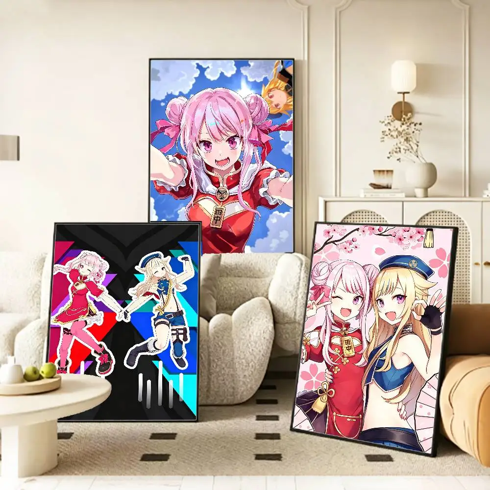 COOL H-HIMEHINA Tanaka Hime Suzuki Hina   Poster HD Self Adhesive Waterproof Wall Art Ideal for Home Office Dorm Gift
