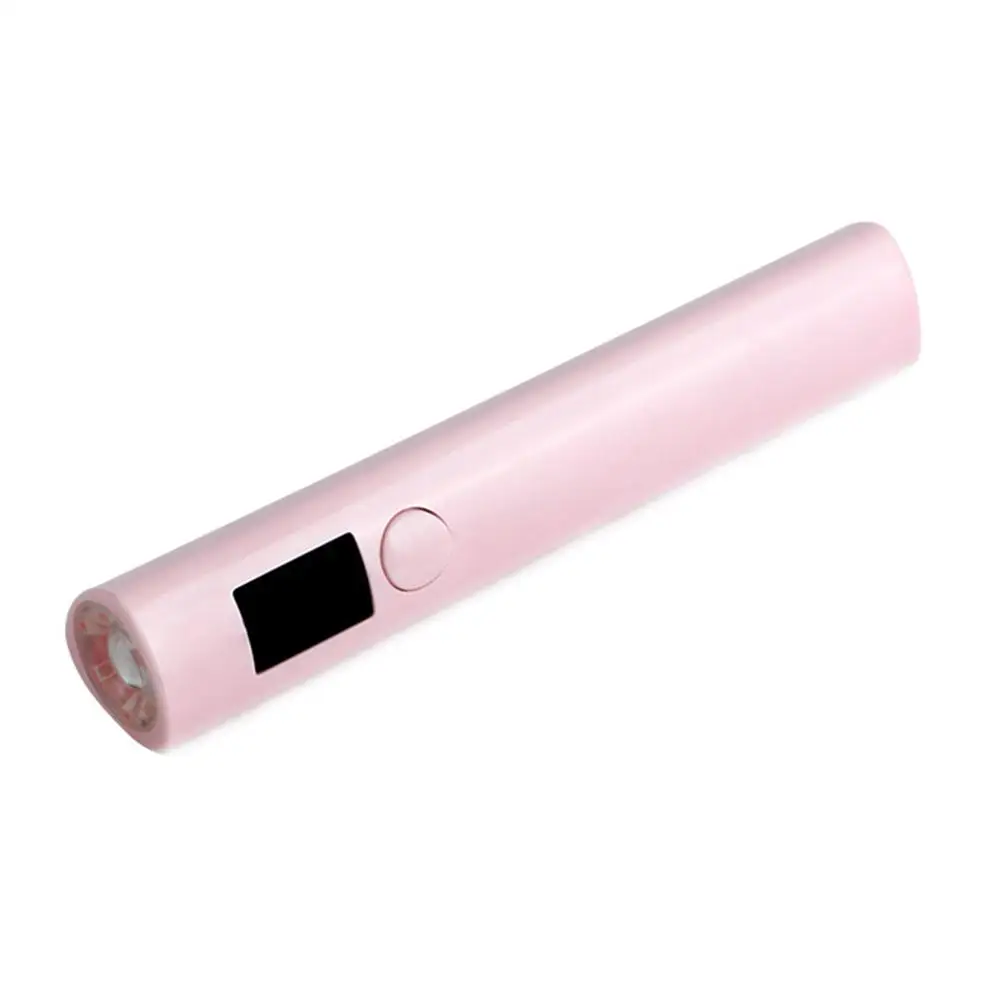 Portable Handheld Mini Nail Lamp Nail Glue Curing Dryer LED Rechargeable With Light Ultraviolet Nail Adjustable Display USB U9P5