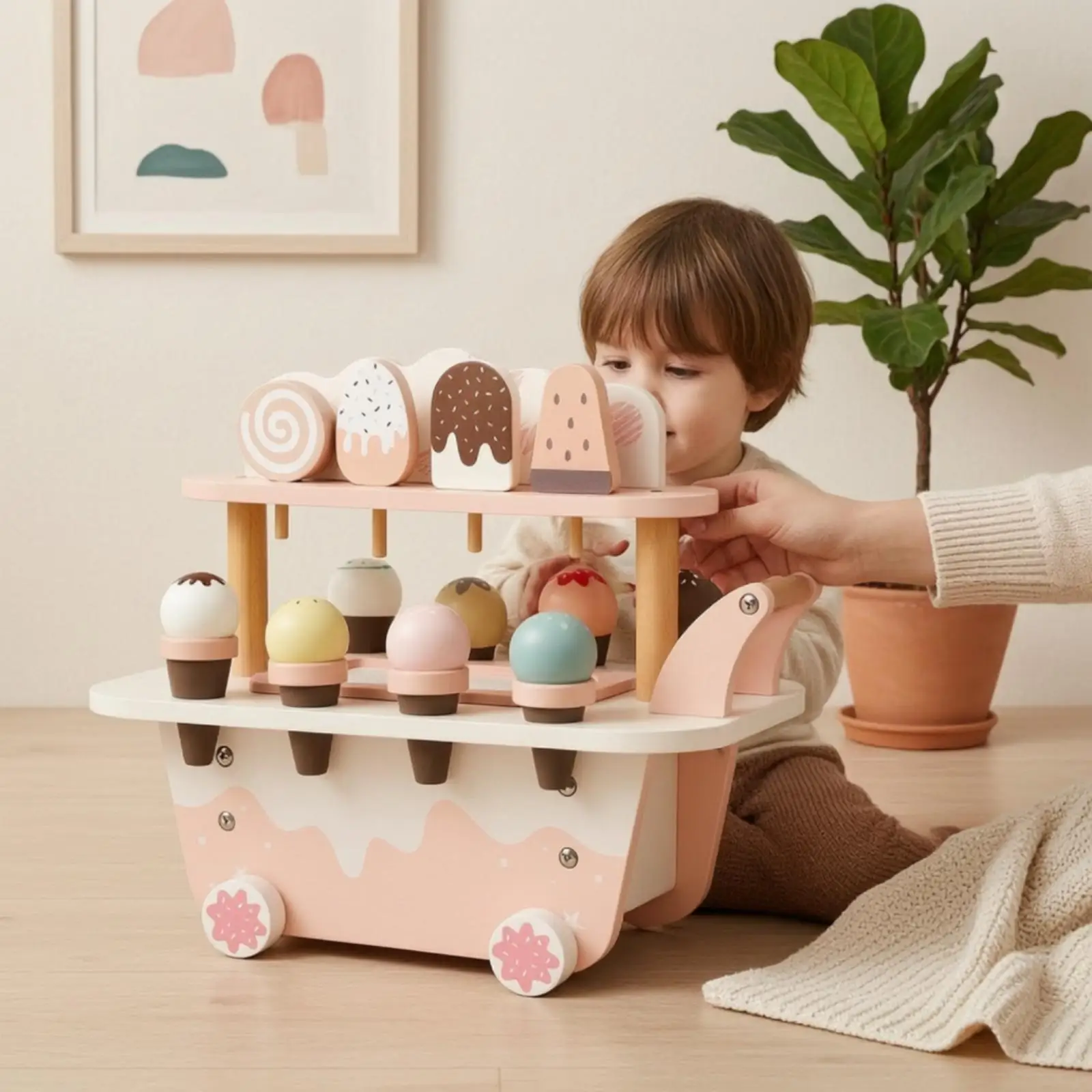 children-wooden-toy-ice-cream-cart-role-play-set-with-cake-cupcake-and-pudding-miniatures-for-girls