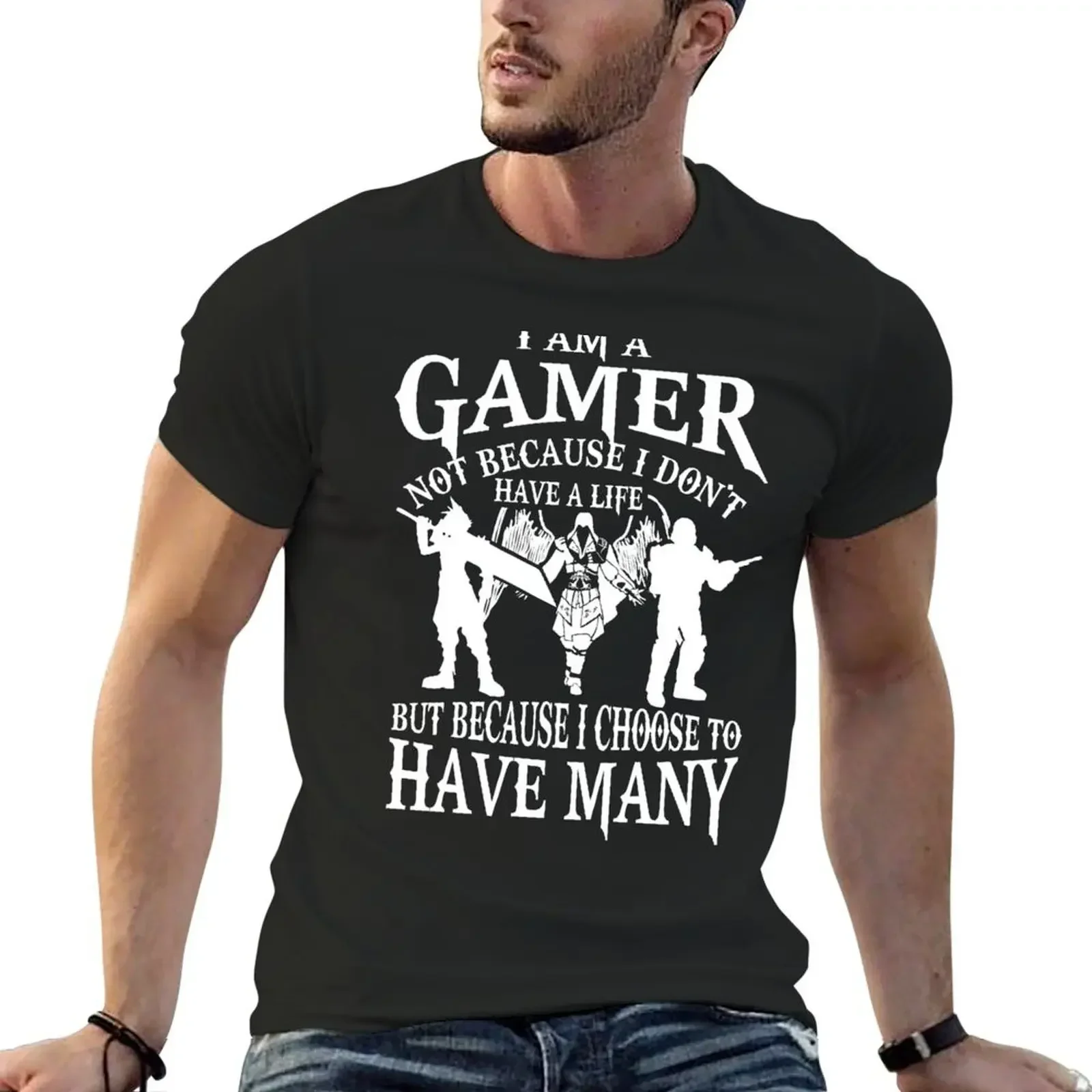 I am a gamer T-Shirt sports fans shirts graphic tee man clothes basketball graphic tees mens designer t shirt