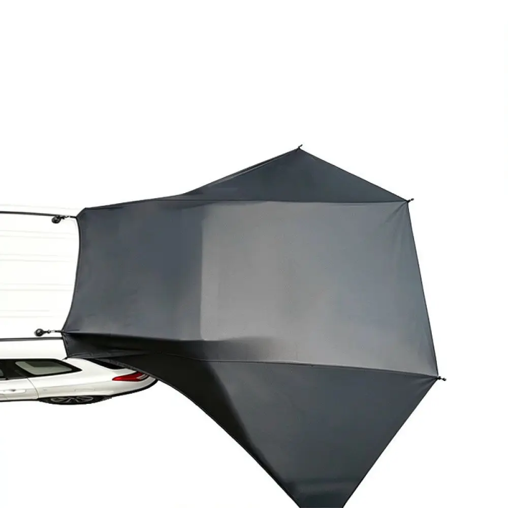 Universal Car Awning Sun Shade Canopy Waterproof 210D Oxford Fabric Trapezoid Tarp For SUV Camping Outdoor Activities