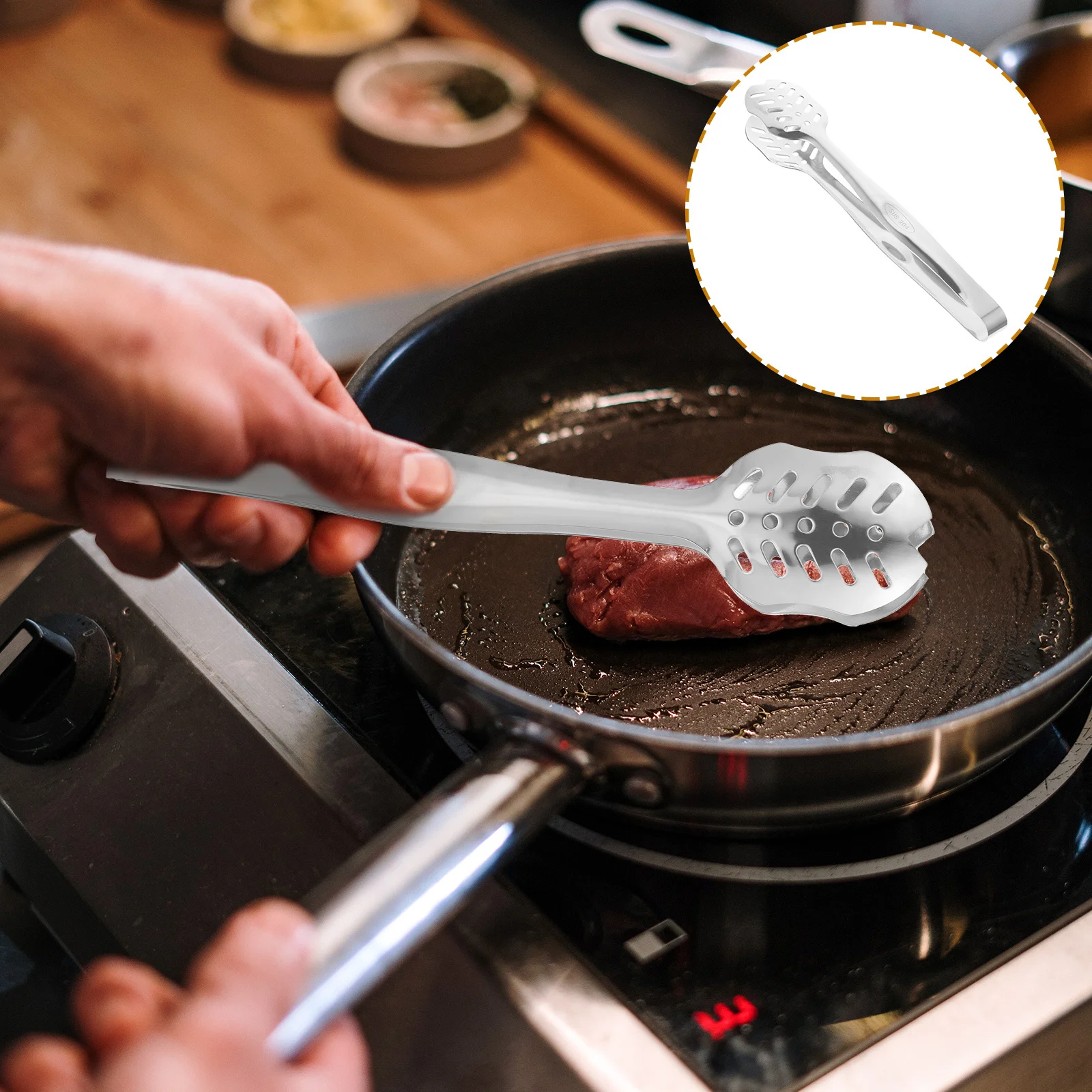 

High-Quality Stainless Steel Food Tongs Multi-Function Salad Bread Barbecue Buffet Clamps for Indoor Outdoor Use