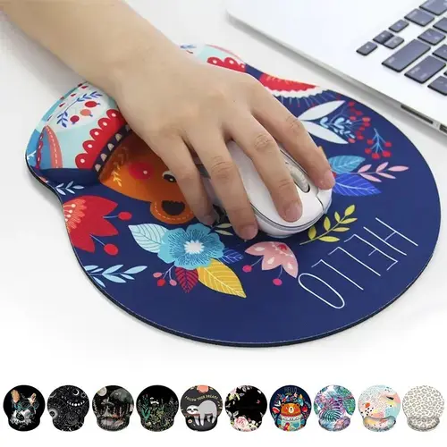 Imagen 2 del producto Alfombrilla de ratón de silicona de alta calidad, reposamuñecas ergonómico, alfombrilla para ratón para juegos, ratón antideslizante, soporte de mano para el hogar y la Oficina