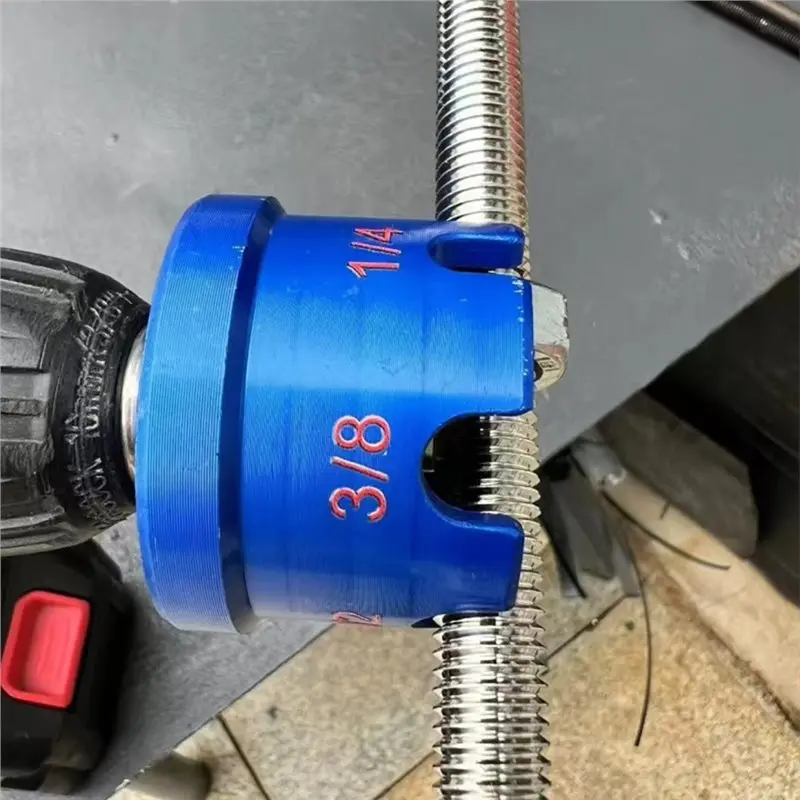 Porcas de fixação de broca com zíper YWDZ com facilidade para ferramentas elétricas de 1/4", 3/8" e 1/2", ferramentas manuais, acessórios azuis
