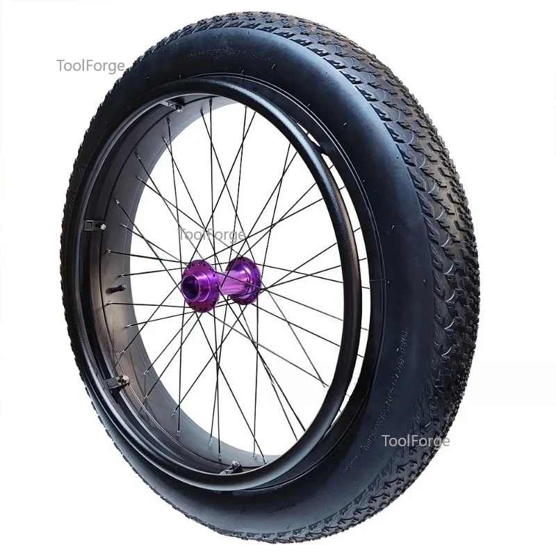Beach bike, snow bike tires, lawn bike inflatable wheels 24X4.0 inches 98-507 shock-absorbing and anti slip rubber wheels