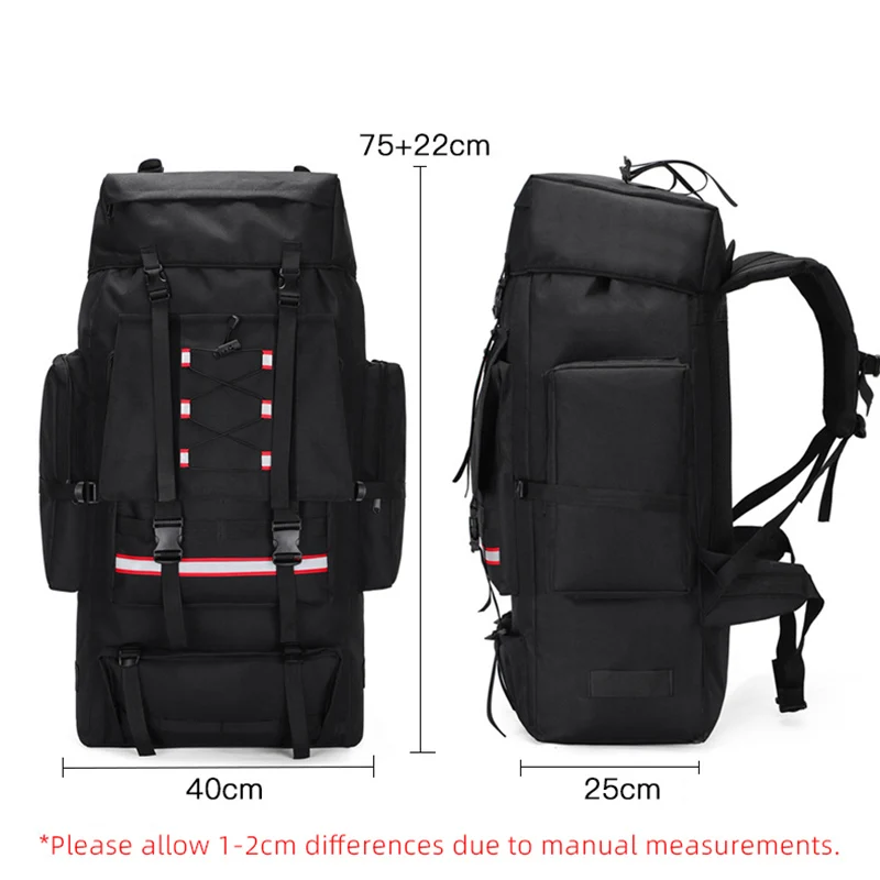 Backpack 130L Hiking Camping Travel Large Luggage Bag Men Trekking Outdoor Sports Pack Molle Trekking Rucksack