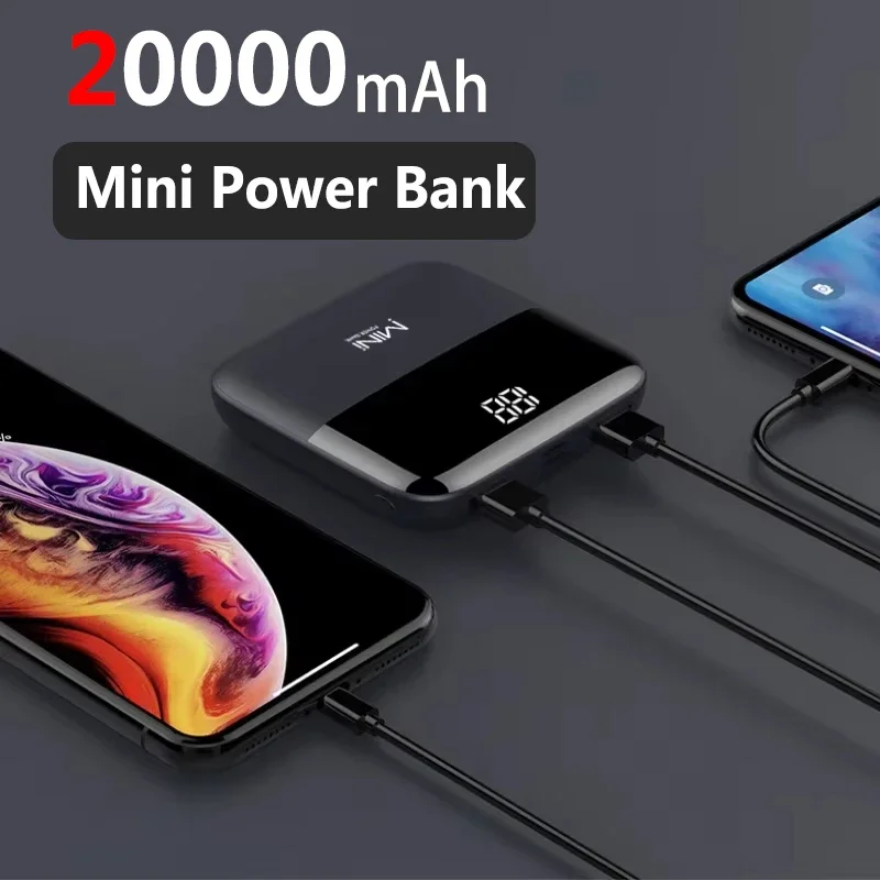 10000 mAh Mini Power Bank Large Capacity 5V 2A Fast Charging Pocket Rechargeable Battery Power bank for Android Xiaomi Apple