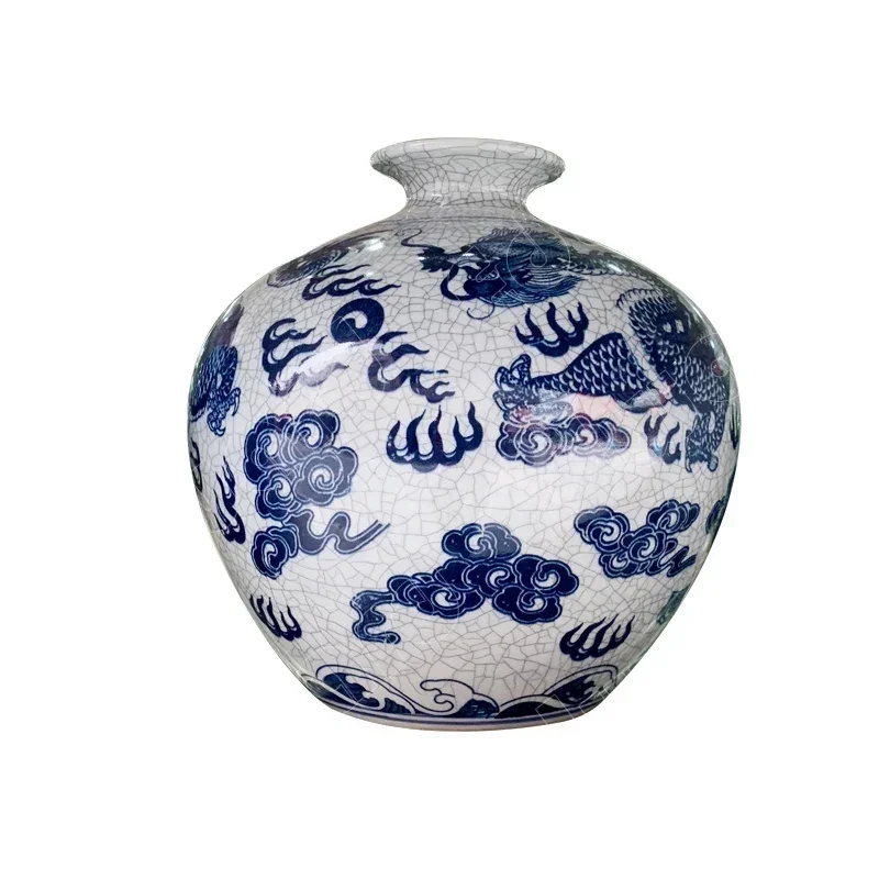 

Hand-painted Ceramic Vase Living Room Decoration Vases European Style Flower Pot Desk Vase Blue and White Pottery Ceramics Vases