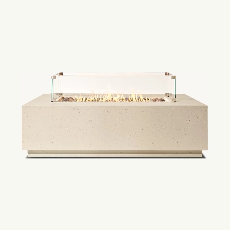 Custom Size Modern Concrete Fire Pit Factory's Hot Selling Outdoor Patio Heater & Garden Bonfire Table OEM ODM Outdoor Furniture