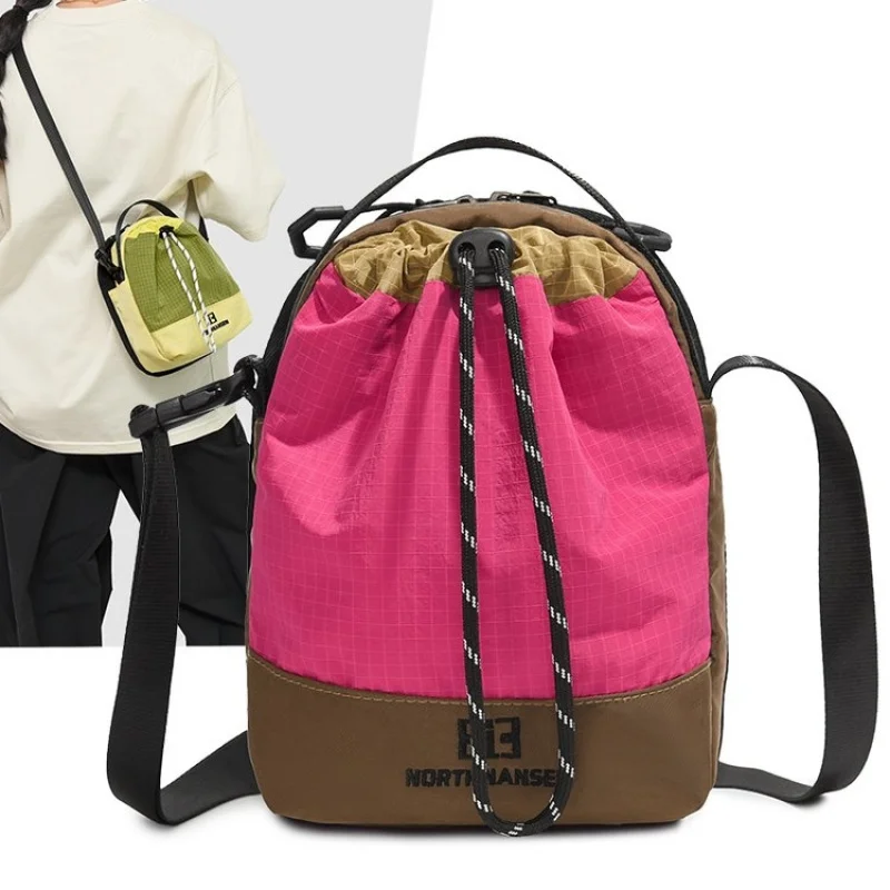 

Женская сумка через плечо в японском стиле, повседневная сумка-мешок на шнурке для активного отдыха, универсальная легкая сумка через плечо унисекс.