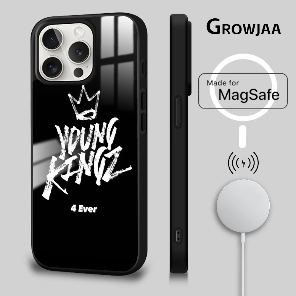 

M-Myke Towers LALA Phone Case For iPhone 16 15 14 13 12 11 Pro Max Plus Mini Magsafe Mirror Wireless Magnetic Cover