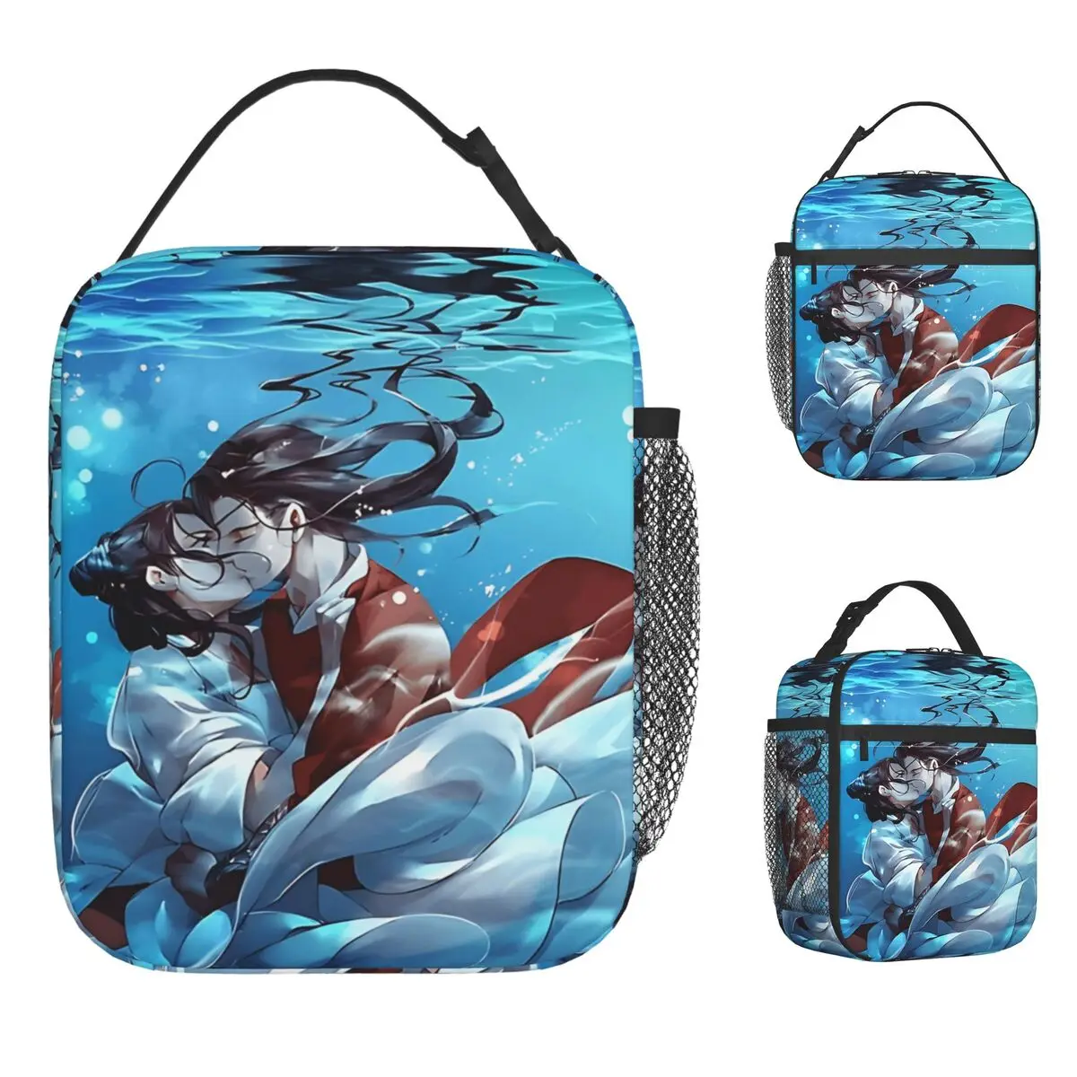 Heaven Official's Blessing Couples Lunchtasche TGCF Outdoor-Picknick-Lunchbox für Frauen, bedruckt, Thermo-Lunchtaschen, Oxford-Kühltasche