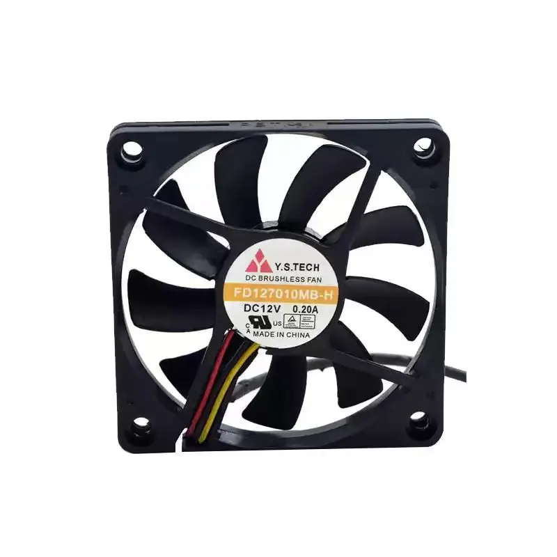 SLIDER FD127010MB-H DC 12V 0.20A 7010 Cooling Fan, 70x70x10mm Dual Ball Bearing Mini Inverter PC Server Ultra Thin Axial Fan