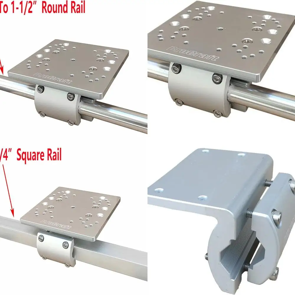 

Brocraft Aluminum Universal Square/Round Rail Downrigger Mount/Rail Mount Downrigger Bracket