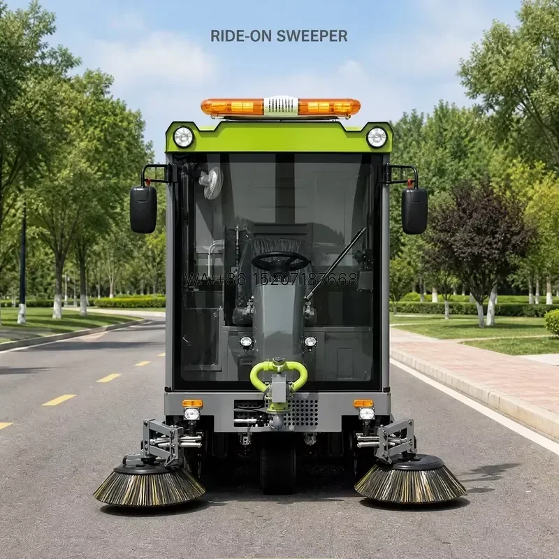 Wmwmnu Self Propelled Road Cleaning Vehicle with Water Spray Dust Suppression Zero Emission Street Sweeper