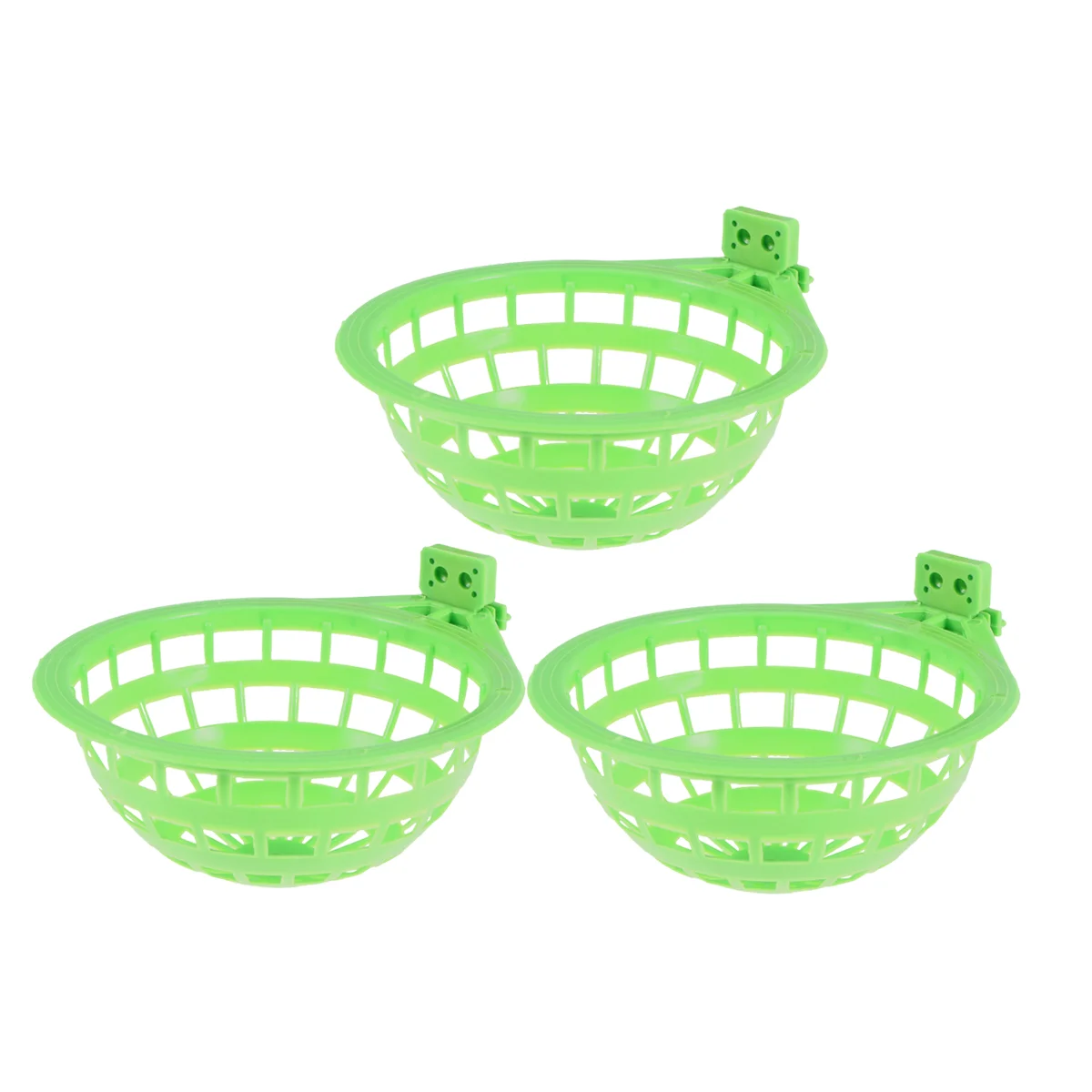 3pcs Plastic Breeding Bird Basin Hollow-out Nest Pet Supplies for Parrot Green Parrot Nest Birds Nest