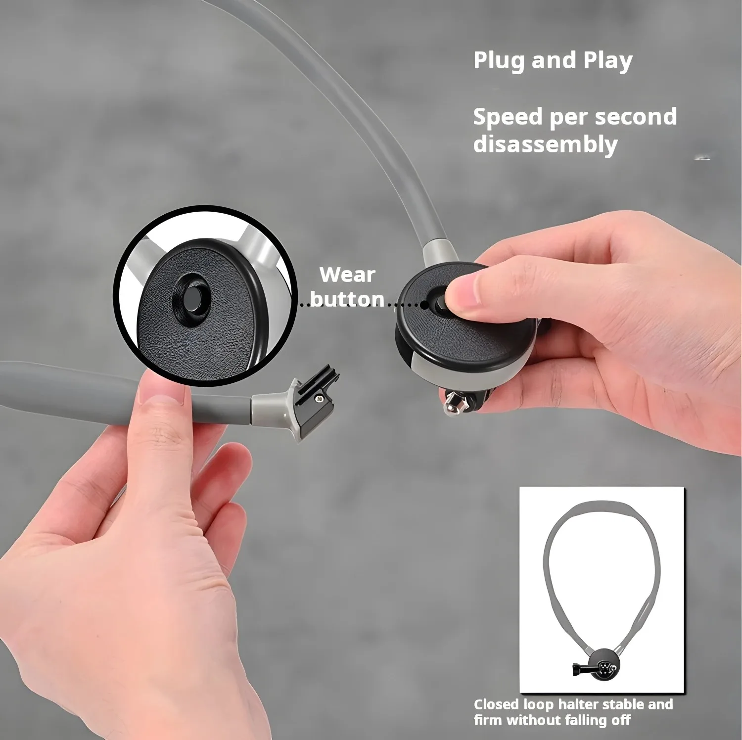 Silicone Neck Mount Soft for Gopro Hero 13 12 11 10 9 8 DJI OSMO Action 5 4 3 Insta360 X5/X4/X3 Mount Go Pro Accessories view 4