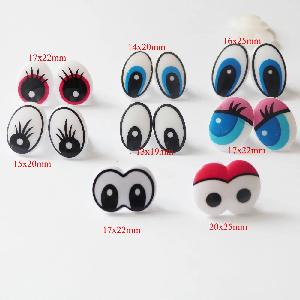 10 Paar Leuchtende Pupillenaugen 20MM 25mm 30mm 3D Komische Runde Glitzer-Spielzeugaugen mit Leuchtscheibe und Hartem Unterlegscheibe – Detail 17