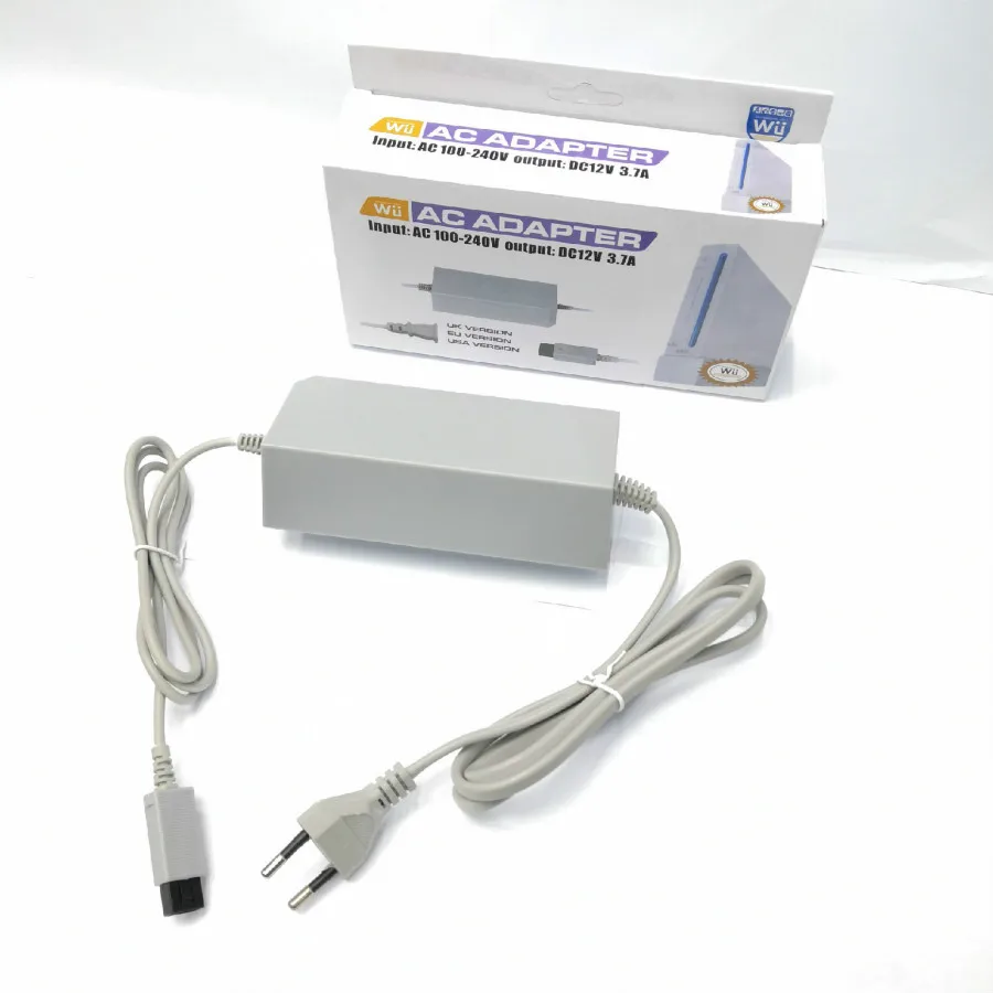 Chargeur adaptateur chaud pour manette de console de jeu Nintendo Wii, câble de charge AC 100-100 V, 12V, 3,7 A, prise EU, US, alimentation, 240 pièces