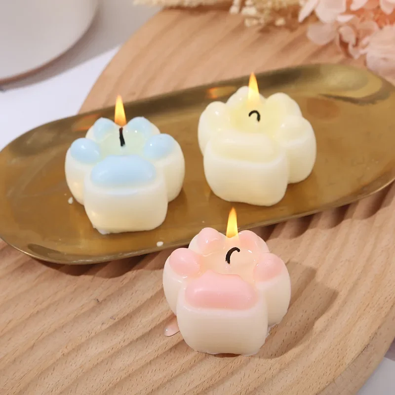 Vela perfumada con garra de gato, velas creativas DIY de aromaterapia para cumpleaños, adornos para sala de estar y dormitorio, decoración del hogar, 1 ud.