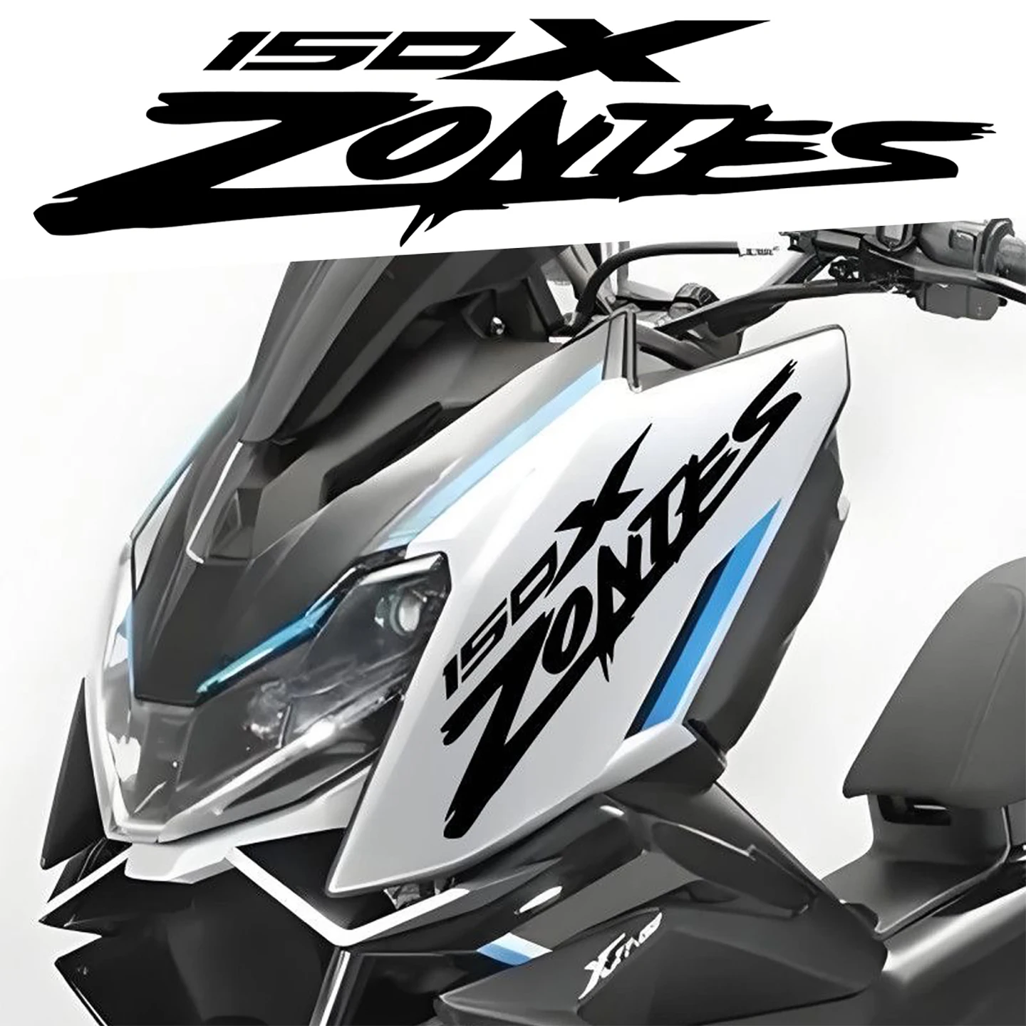 Para ZONTES Zontes 150X 150 X 1 Par de Adesivos Decorativos Laterais para Motocicleta, Adesivos de Vinil Impermeáveis para Moto e Scooter